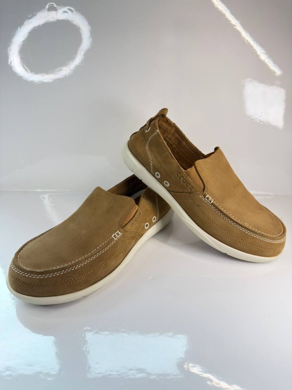 Crocs Harborline Leather Slip-On Loafers - Men’s US 10(M)